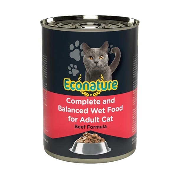 Econature Sığır Etli Yetişkin Kedi Yaş Maması 400 Gr - 1