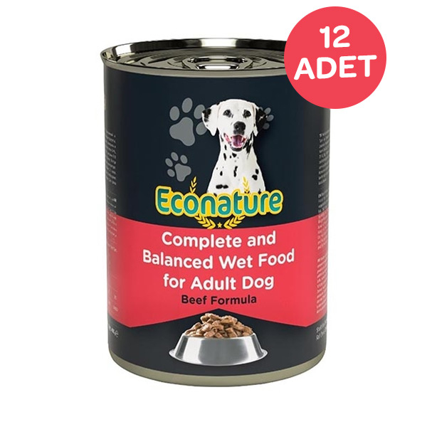 Econature Sığır Etli Yetişkin Köpek Yaş Maması 400 Gr x 12 Adet - 1