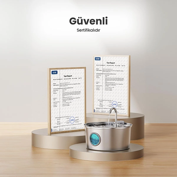 Electron 3.2 L Tekli Paslanmaz Çelik Kedi Köpek İçin Otomatik Su Pınarı - 6