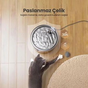 Electron 3.2 L Tekli Paslanmaz Çelik Kedi Köpek İçin Otomatik Su Pınarı - 7