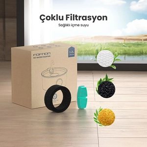 Electron 3.2 L Tekli Paslanmaz Çelik Kedi Köpek İçin Otomatik Su Pınarı - 8