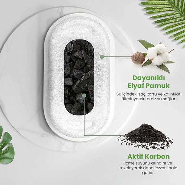 Electron 3.2 L Tekli Paslanmaz Çelik Kedi Köpek İçin Otomatik Su Pınarı - 10