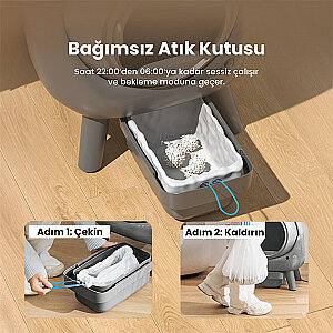 Electron Akıllı Otomatik Kedi Tuvaleti – 50L, UV Temizleme, Akıllı Sensörlü,Kompakt Tasarım - 8