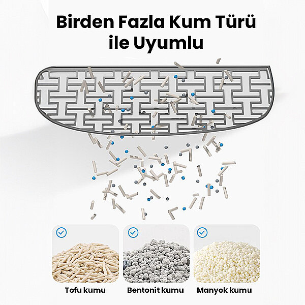Electron Akıllı Otomatik Kedi Tuvaleti – 50L, UV Temizleme, Akıllı Sensörlü,Kompakt Tasarım - 4