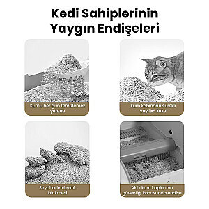 Electron Akıllı Otomatik Kedi Tuvaleti – 50L, UV Temizleme, Akıllı Sensörlü,Kompakt Tasarım - 6