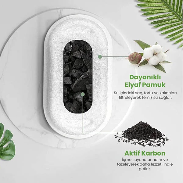 Electron Çift Çeşmeli Paslanmaz Çelik Kedi ve Köpekler İçin Otomatik Su Pınarı 3.2 L - 8