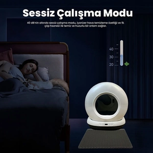 Electron Otomatik Kedi Tuvaleti, App İle Kontrol, 75lt Iç Hazne, 9lt Çöp Haznesi,Sessiz ve Hızlı Çalışma - 3
