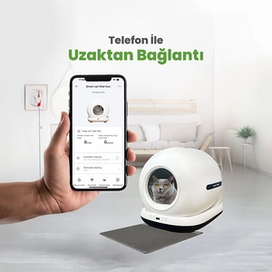 Electron Otomatik Kedi Tuvaleti, App İle Kontrol, 75lt Iç Hazne, 9lt Çöp Haznesi,Sessiz ve Hızlı Çalışma - 4