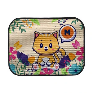 Elekli Desenli Kedi Tuvalet Önü Paspası 60 x 45 CM - 2