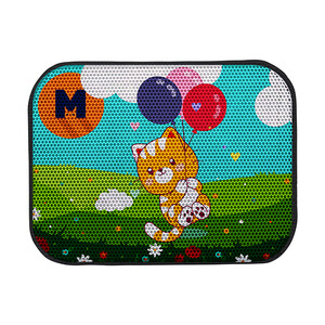 Elekli Desenli Kedi Tuvalet Önü Paspası 60 x 45 CM