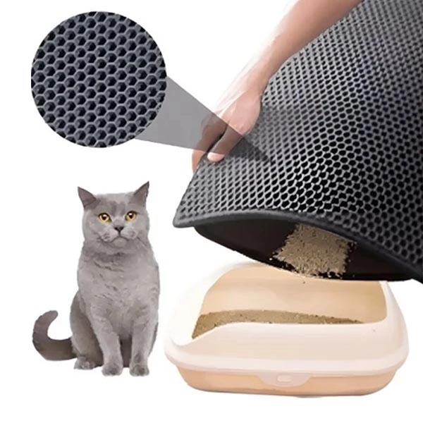 ELEKLİ KEDİ TUVALETİ PASPASI GRİ - 1