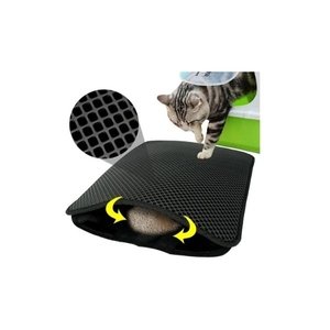 ELEKLİ KEDİ TUVALETİ PASPASI SİYAH