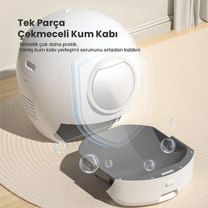 Els Pet Uzay Kasa Otomatik Kedi Tuvaleti 2. Nesil Smart Pro Akıllı Otomatik Kedi App Kontrol , Uv Temizleme - 5