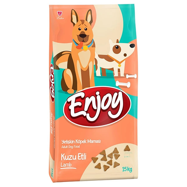 Enjoy Kuzu Etli ve Pirinçli Yetişkin Köpek Maması 15 Kg - 1