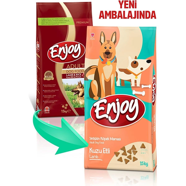 Enjoy Kuzu Etli ve Pirinçli Yetişkin Köpek Maması 15 Kg - 2
