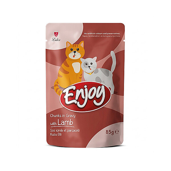 Enjoy Pouch Kuzulu Kedi Konservesi 85 gr