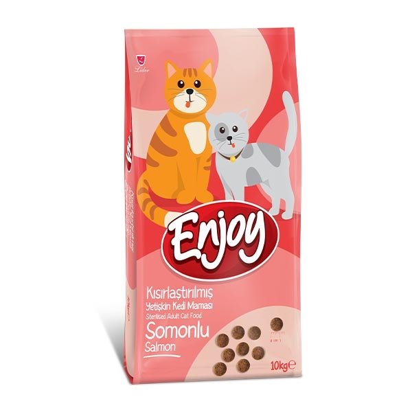 Enjoy Somonlu Kısırlaştırılmış Kedi Maması 10kg - 1