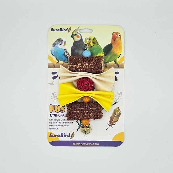 EuroBird Kuş Oyuncağı Zilli 2 Koçan 2 Keçe 1 Top - 1