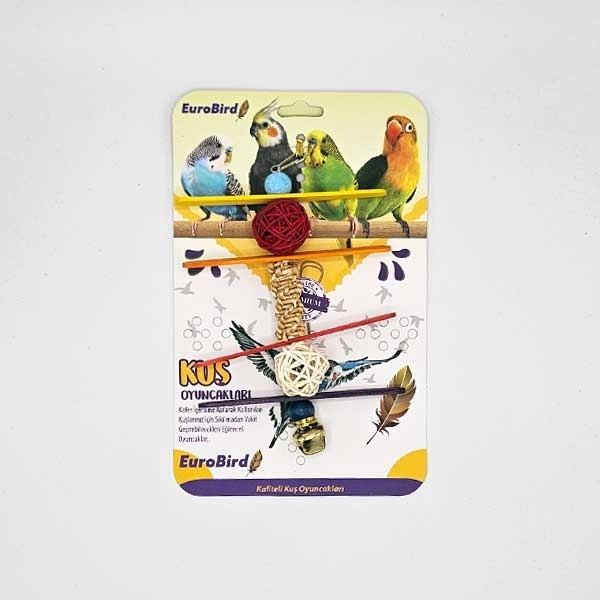 EuroBird Kuş Oyuncağı Zilli 4 Tahta 2 Top 1 Burgu - 1