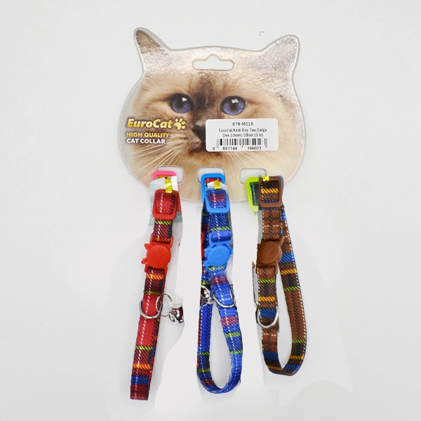 EuroCat Kedi Boy. Tas. Ekose Des.10mm28cm (3 Lü) - 1