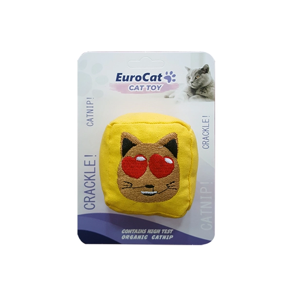 EuroCat Kedi Oyuncağı Kedi Suratlı Küp 6 cm - 1