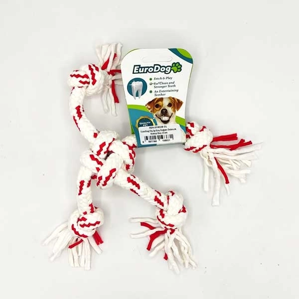 EuroDog Diş İpi Beş Düğüm Örümcek Kırmızı Bey.30cm - 1