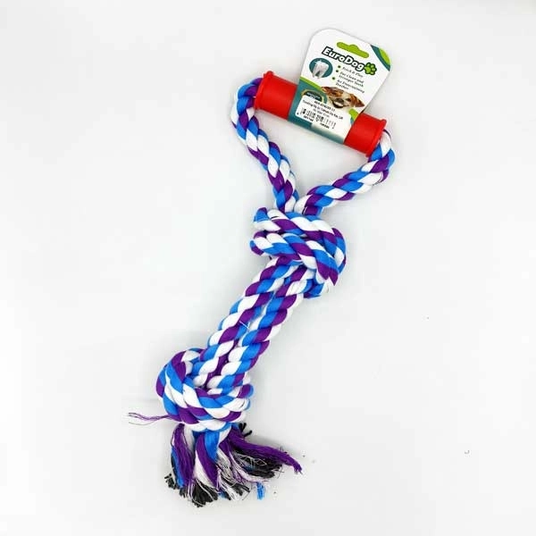 EuroDog Diş İpi Tutmalı Diş Kaş.Çift Dü.Mavi 40cm - 1