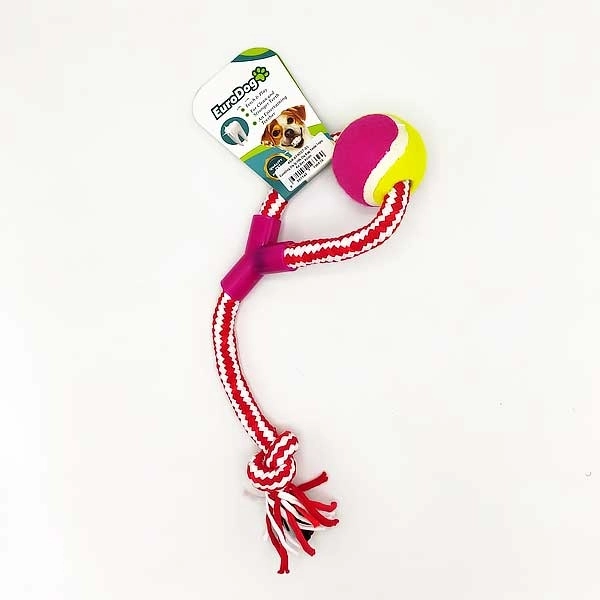 EuroDog Diş İpi Üç Düğüm Mor Mavi Beyaz 35 cm - 1