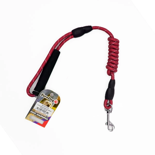 EuroDog Köpek Uzatma Refelktörlü 8mmx120cm Kırmızı - 1