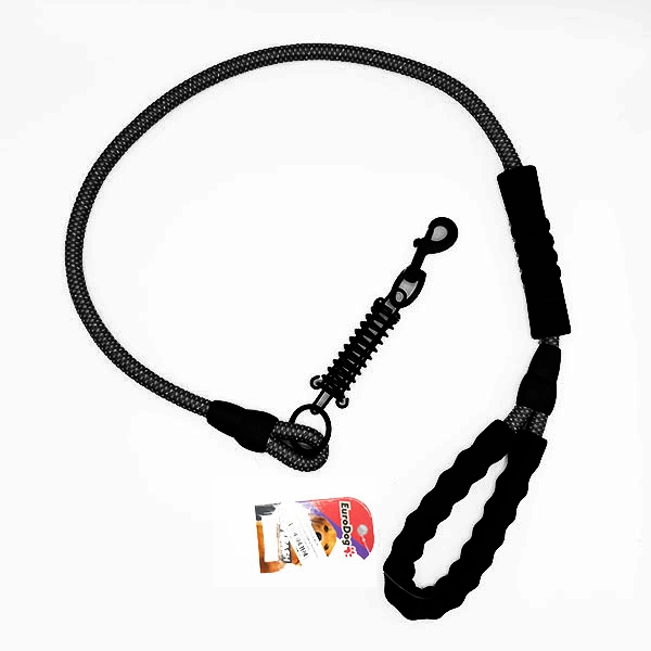 EuroDog Köpek Uzatma Reflektörlü 14mmx 120cm Siyah - 1