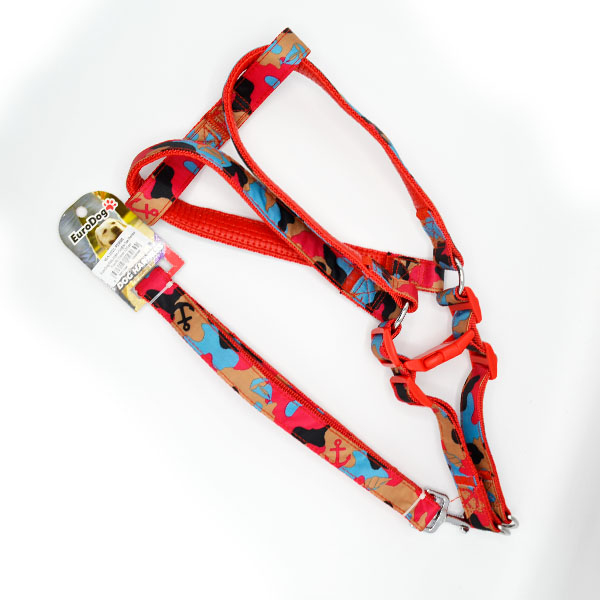 EuroDog Köp.Uztm+Göğüs Tas.Pembe Kamflj 25mm 120cm - 1