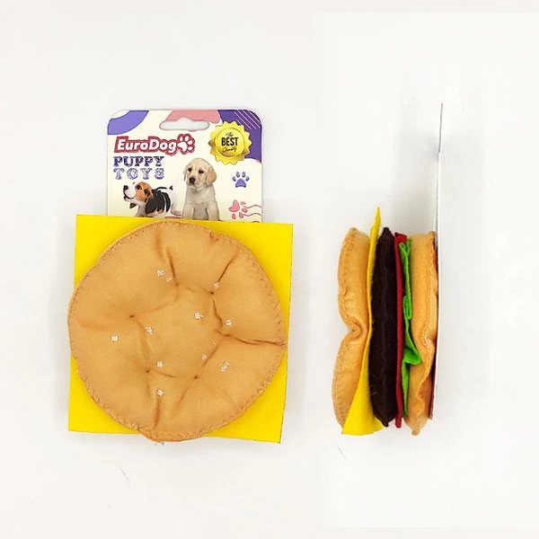 EuroDog Puppy Pet Toys Hamburger - 1
