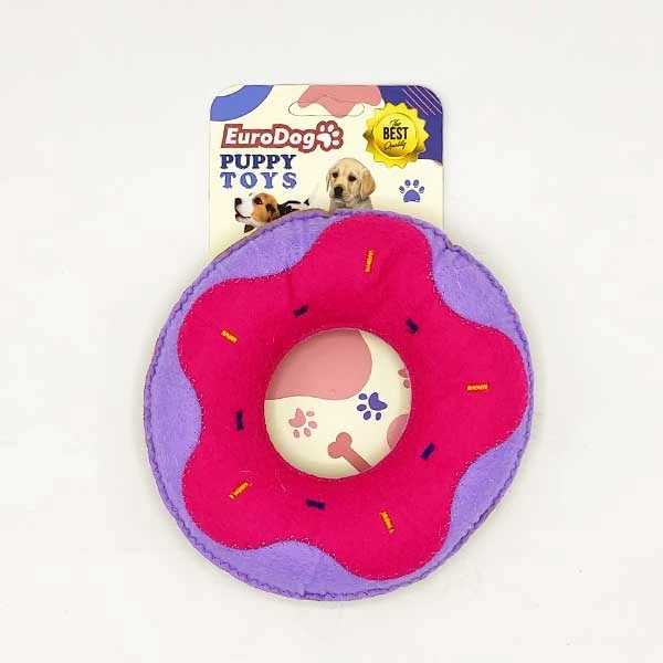 EuroDog Puppy Pet Toys Lila Donut - 1