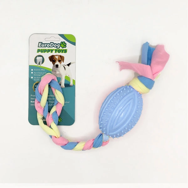 EuroDog Puppy Toys Mavi Rugby Topu Diş Kaşıma Oy. - 1