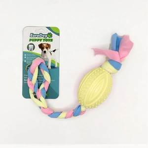 EuroDog Puppy Toys Sarı Rugby Topu Diş Kaşıma Oy. - 2