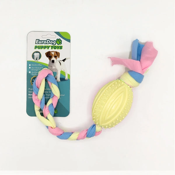 EuroDog Puppy Toys Sarı Rugby Topu Diş Kaşıma Oy. - 2