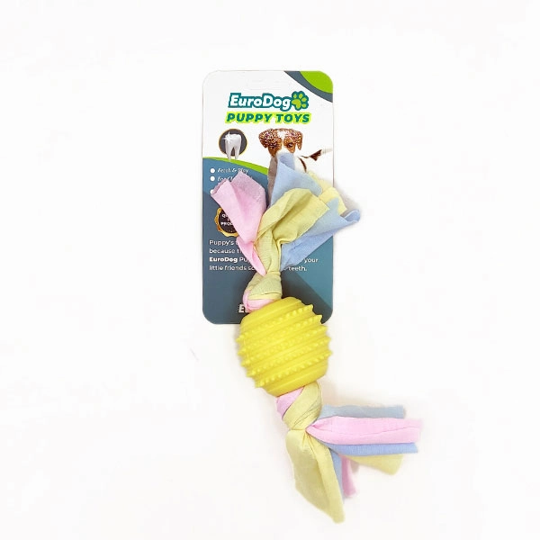 EuroDog Puppy Toys Sarı Tırtıklı Top Diş Kaş.Oy. - 1