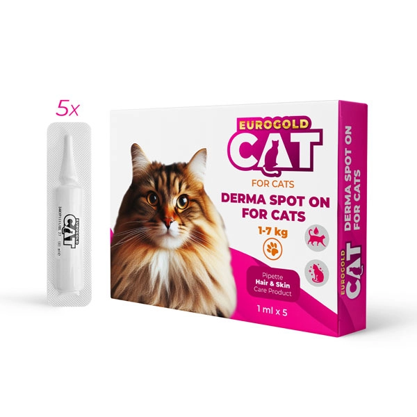 EuroGold Cat Deri Bakım Damlası 5 x 1 ml - 1