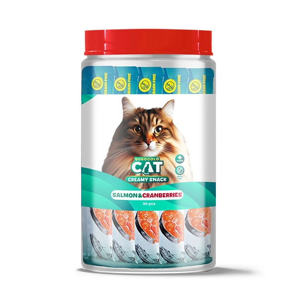 EuroGold Cat Sıvı Kedi Öd. Somon-Kızılcık 30x15Gr - 1