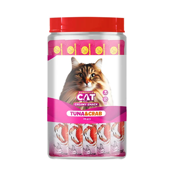 EuroGold Cat Sıvı Kedi Ödülü Ton - Yengeç 30x15Gr - 1