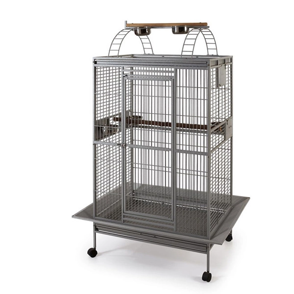 EuroGold Papağan Kafesi Büyük Gümüş 81x59x168 - 1