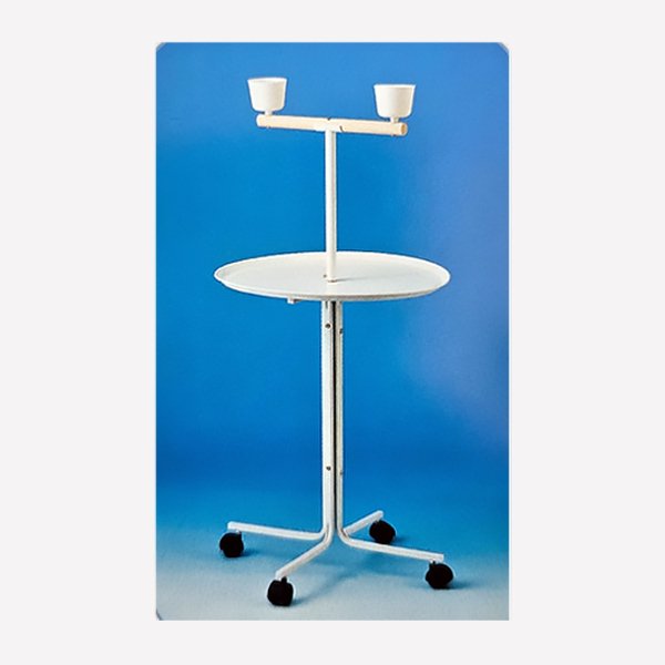 EuroGold Papağan Sehpası Beyaz 58 cm Çap x 120 cm H - 1