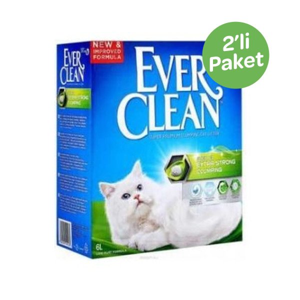 Ever Clean Extra Strong Kokulu Kedi Kumu 6 LT x 2 Adet - 1