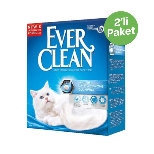 Ever Clean Extra Strong Kokusuz Kedi Kumu 10 LT x 2 Adet - 1