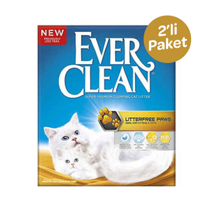 Ever Clean Litter Free Paws Patilere Yapışmayan Doğal Kedi Kumu 10 LT x 2 Adet