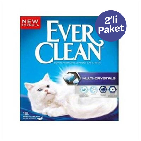 Ever Clean Multi Crystal Kedi Kumu 10 Litre x 2 Adet - 1