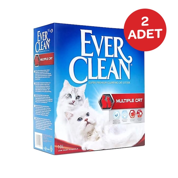 Ever Clean Multiple Cat Kedi Kumu 10 LT x 2 Adet - 1