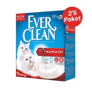 Ever Clean Multiple Cat Topaklaşan Kedi Kumu 6 LT x 2 Adet