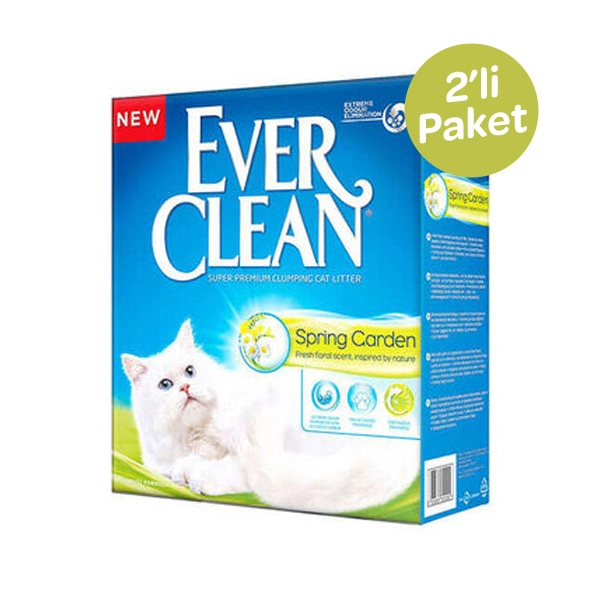 Ever Clean Spring Garden Çiçek Kokulu Topaklanan Kedi Kumu 6 Lt x 2 Adet - 1