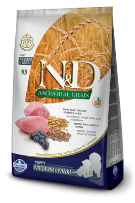 N&D Düşük Tahıllı Kuzu Etli Yavru Köpek Maması 12 KG - 1